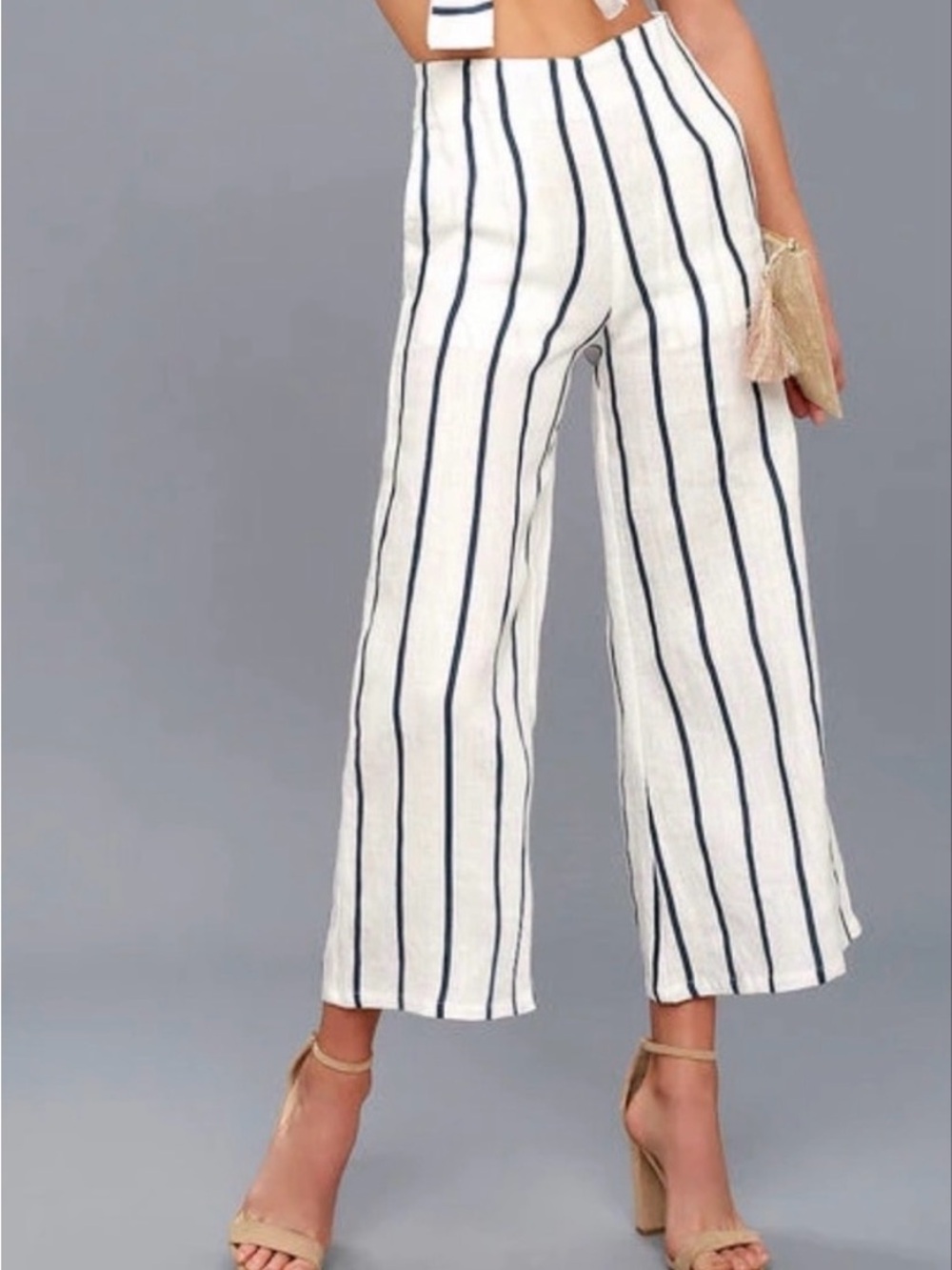 Faithful The Brand Linen Pants Tomas Thomson Stripe Wide Leg Sz 4